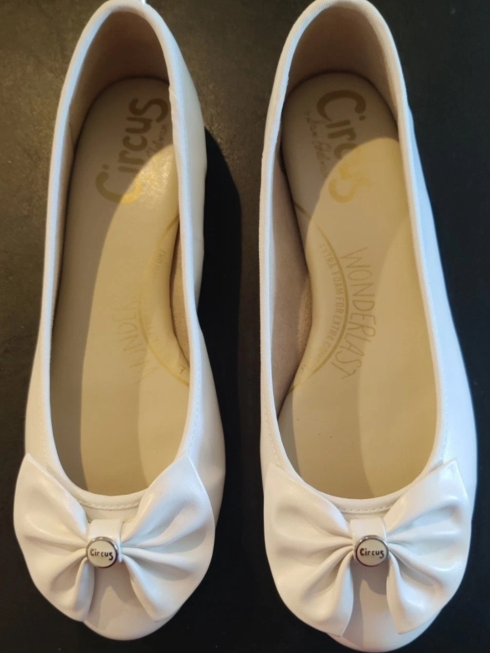 Circus by Sam Edelman Womens 8 White Bow Ballet Flats...New